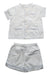 A White Shorts Sets from Mamas & Papas in size 3-6M for neutral. (Front View)