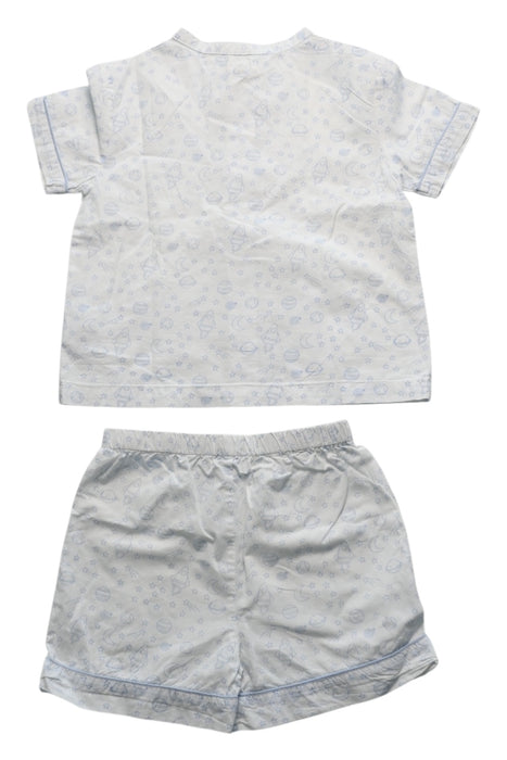 A White Pyjama Sets from Gocco in size 2T for neutral. (Back View)