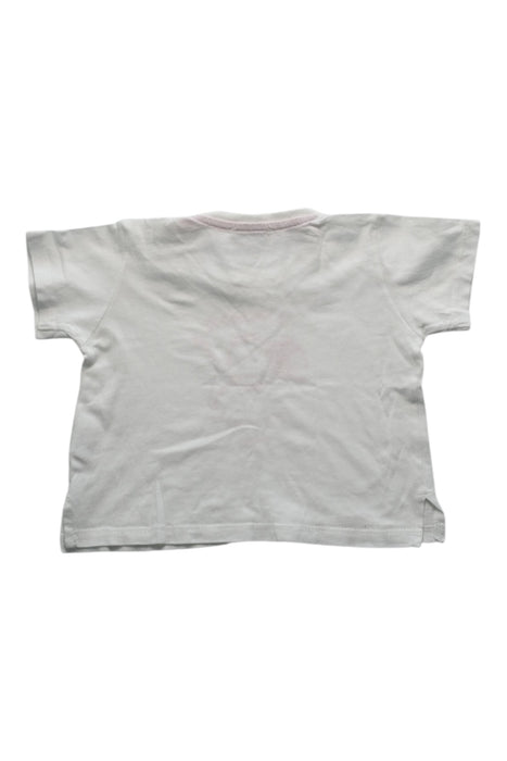 A White Short Sleeve T Shirts from Bonnet à Pompon in size 12-18M for boy. (Back View)