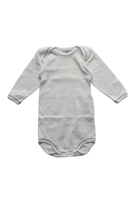 A White Long Sleeve Bodysuits from Petit Bateau in size 3T for neutral. (Front View)