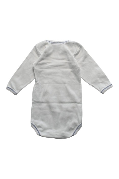 A White Long Sleeve Bodysuits from Petit Bateau in size 3T for neutral. (Back View)