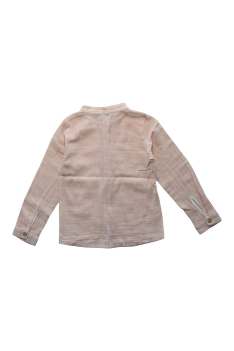 A Beige Long Sleeve Shirts from Babidu in size 3T for boy. (Back View)