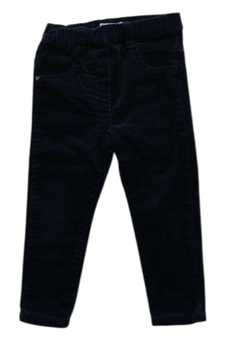 A Navy Casual Pants from Du Pareil au même in size 12-18M for girl. (Front View)