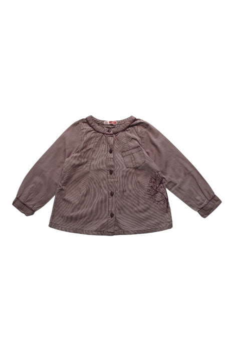 A Taupe Long Sleeve Shirts from Du Pareil au même in size 18-24M for girl. (Front View)