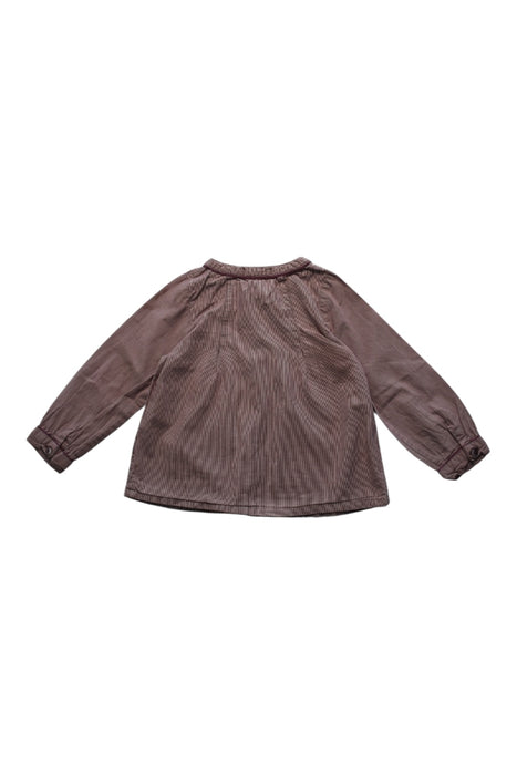 A Taupe Long Sleeve Shirts from Du Pareil au même in size 18-24M for girl. (Back View)