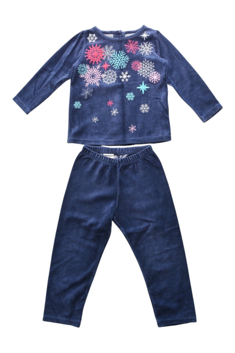 A Blue Pyjama Sets from Du Pareil au même in size 2T for girl. (Front View)