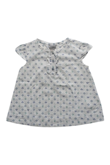A White Short Sleeve Tops from Cyrillus in size 6-12M for girl. (Front View)