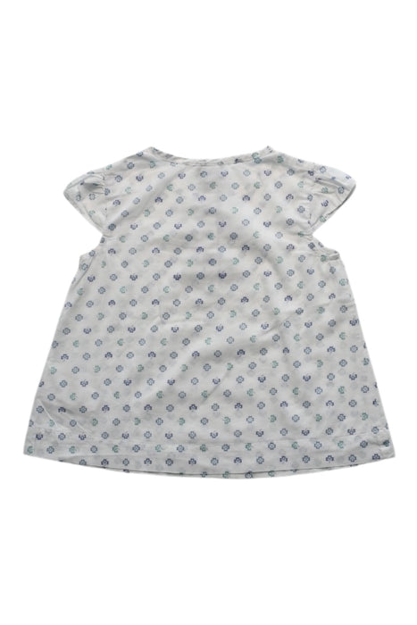 A White Short Sleeve Tops from Cyrillus in size 6-12M for girl. (Back View)