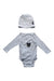 A White Long Sleeve Bodysuits from Sucre d'Orge in size 0-3M for boy. (Front View)