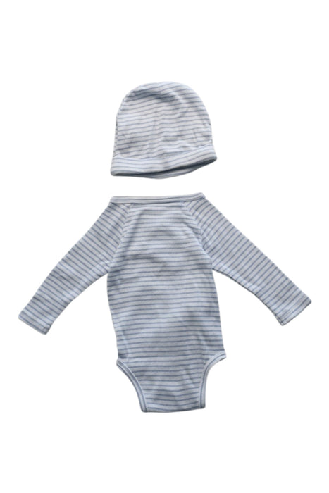 A White Long Sleeve Bodysuits from Sucre d'Orge in size 0-3M for boy. (Back View)