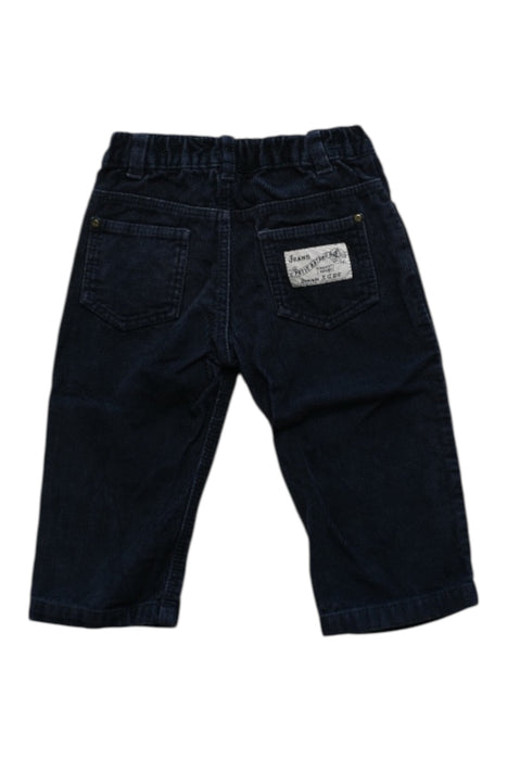 A Navy Casual Pants from Petit Bateau in size 6-12M for boy. (Back View)