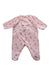 A Pink Onesies from Petit Bateau in size 0-3M for girl. (Back View)