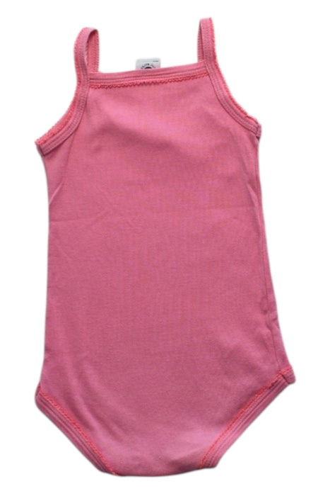 A Pink Sleeveless Bodysuits from Petit Bateau in size 6-12M for girl. (Back View)