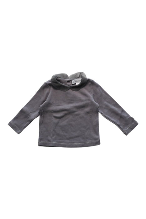 A Grey Long Sleeve Tops from Chateau de Sable in size 6-12M for girl. (Front View)