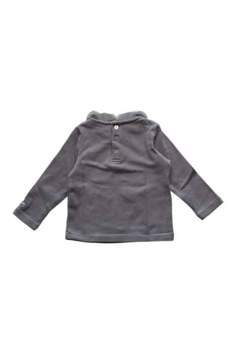 A Grey Long Sleeve Tops from Chateau de Sable in size 6-12M for girl. (Back View)
