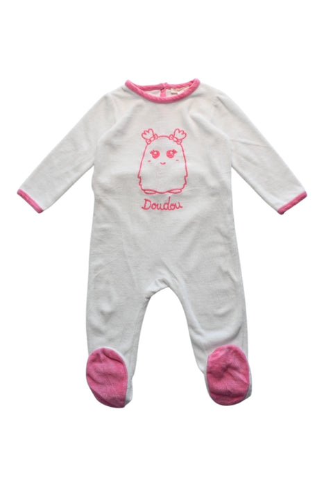 A White Onesies from Du Pareil au même in size 12-18M for girl. (Front View)