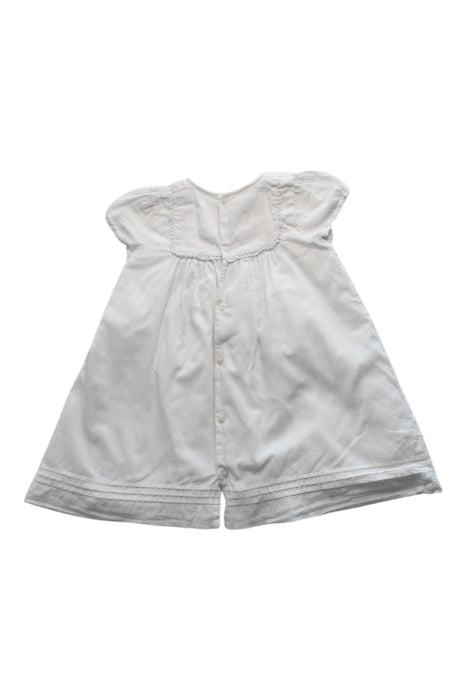 A White Short Sleeve Dresses from Bout'Chou in size 12-18M for girl. (Back View)
