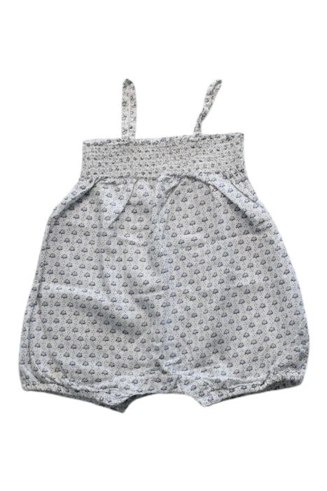 A Blue Sleeveless Rompers from Bout'Chou in size 0-3M for girl. (Front View)