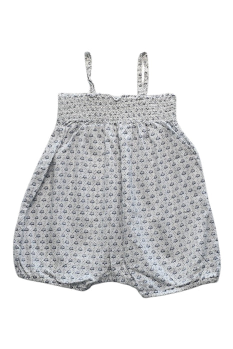 A Blue Sleeveless Rompers from Bout'Chou in size 0-3M for girl. (Back View)