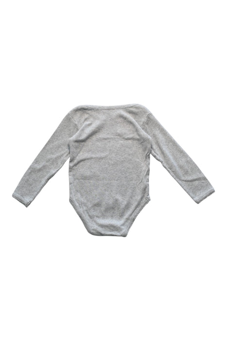A Grey Long Sleeve Bodysuits from Bout'Chou in size 3T for girl. (Back View)