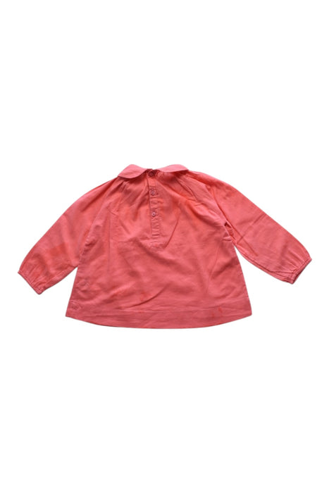 A Pink Long Sleeve Tops from Bout'Chou in size 6-12M for girl. (Back View)