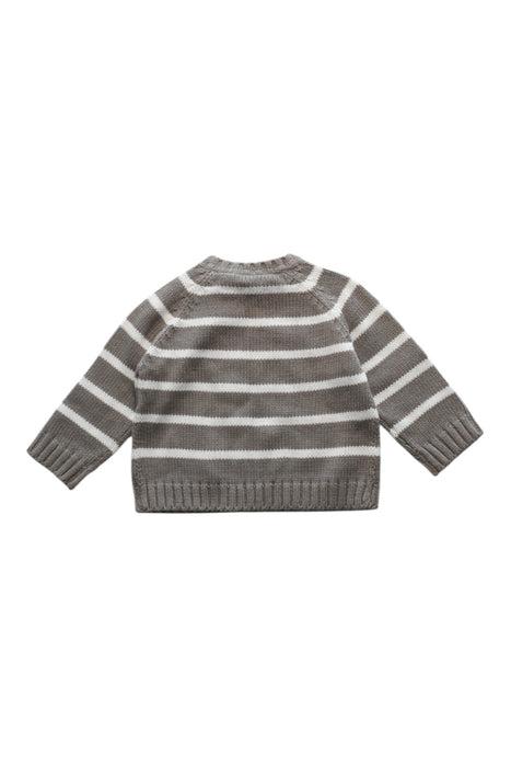 A Grey Knit Sweaters from The Little White Company in size 3-6M for boy. (Back View)