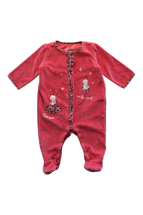 A Red Onesies from Sergent Major in size 0-3M for girl. (Front View)
