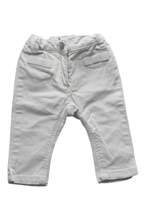 A White Casual Pants from Jacadi in size 3-6M for girl. (Front View)
