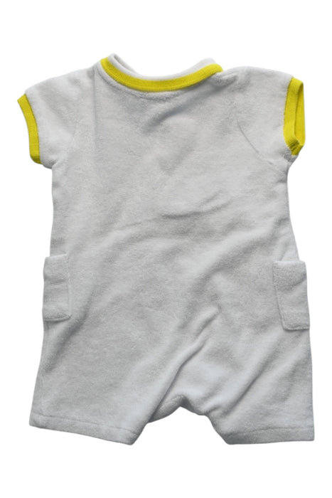 A White Short Sleeve Rompers from Jacadi in size 3-6M for boy. (Back View)