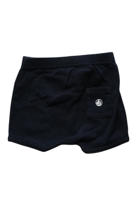 A Navy Shorts from Petit Bateau in size 3-6M for boy. (Back View)