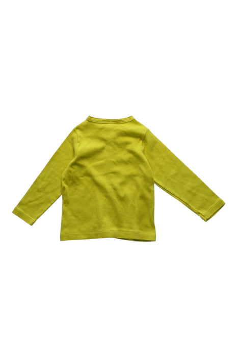 A Yellow Cardigans from Petit Bateau in size 6-12M for girl. (Back View)