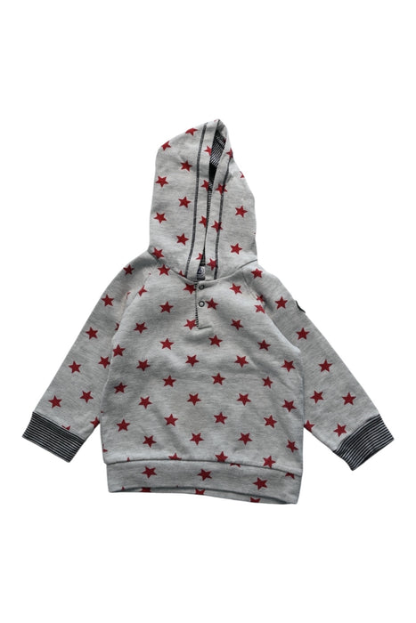 A Grey Hooded Sweatshirts from Petit Bateau in size 6-12M for neutral. (Front View)