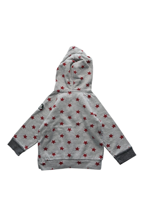 A Grey Hooded Sweatshirts from Petit Bateau in size 6-12M for neutral. (Back View)