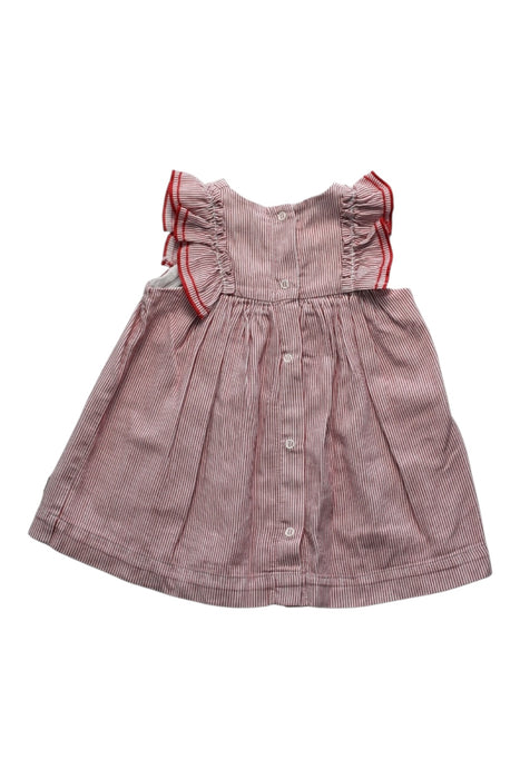 A Pink Sleeveless Dresses from Petit Bateau in size 3-6M for girl. (Back View)