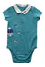 A Teal Short Sleeve Bodysuits from Sergent Major in size 6-12M for neutral. (Front View)