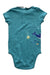 A Teal Short Sleeve Bodysuits from Sergent Major in size 6-12M for neutral. (Back View)