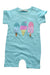 A Blue Bodysuits from NASS in size 3-6M for girl. (Front View)