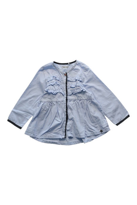 A Blue Long Sleeve Dresses from IKKS in size 2T for girl. (Front View)