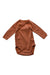 A Brown Long Sleeve Bodysuits from Petit Bateau in size 0-3M for neutral. (Front View)