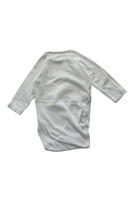 A White Long Sleeve Bodysuits from Petit Bateau in size 0-3M for neutral. (Back View)