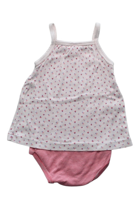 A White Bodysuits from Petit Bateau in size 2T for girl. (Back View)