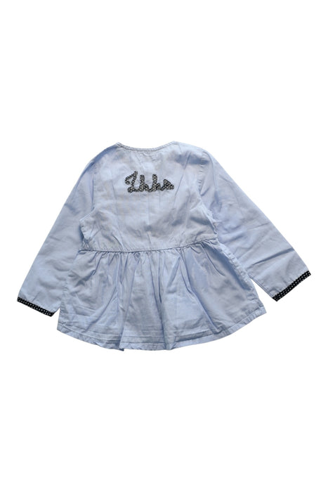 A Blue Long Sleeve Dresses from IKKS in size 2T for girl. (Back View)