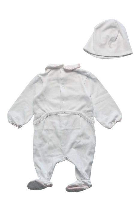 A White Long Sleeve Rompers from Dior in size 0-3M for girl. (Back View)