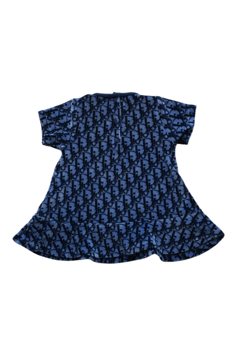 A Blue Short Sleeve Dresses from Dior in size 0-3M for girl. (Back View)