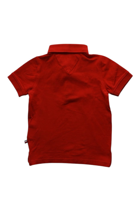 A Red Short Sleeve Polos from Tommy Hilfiger in size 3T for boy. (Back View)