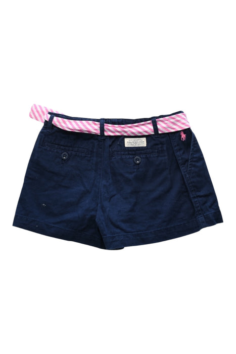 A Navy Shorts from Polo Ralph Lauren in size 7Y for girl. (Back View)