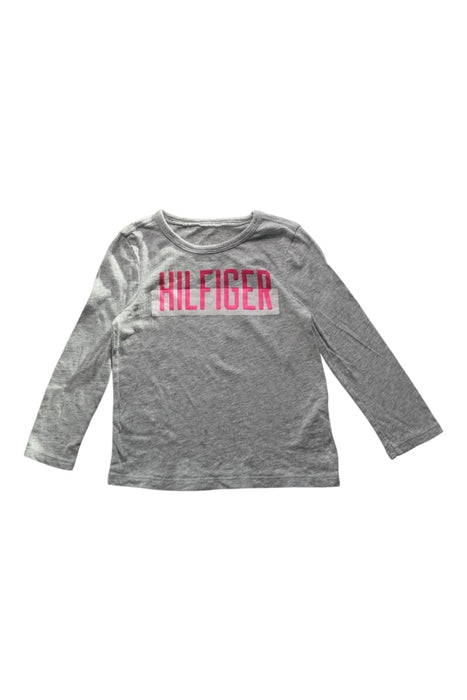 A Grey Long Sleeve T Shirts from Tommy Hilfiger in size 3T for girl. (Front View)