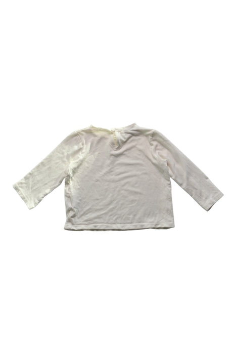 A White Long Sleeve Tops from Micro in size 12-18M for neutral. (Back View)