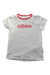 A White Short Sleeve T Shirts from Adidas in size 3T for girl. (Front View)