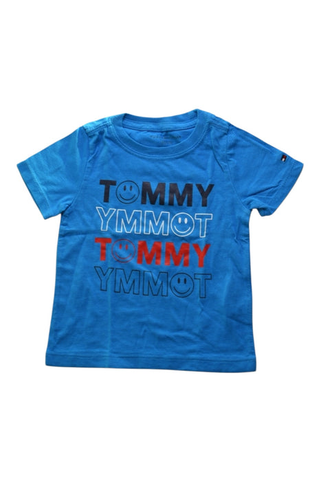 A Blue Short Sleeve T Shirts from Tommy Hilfiger in size 6-12M for boy. (Front View)